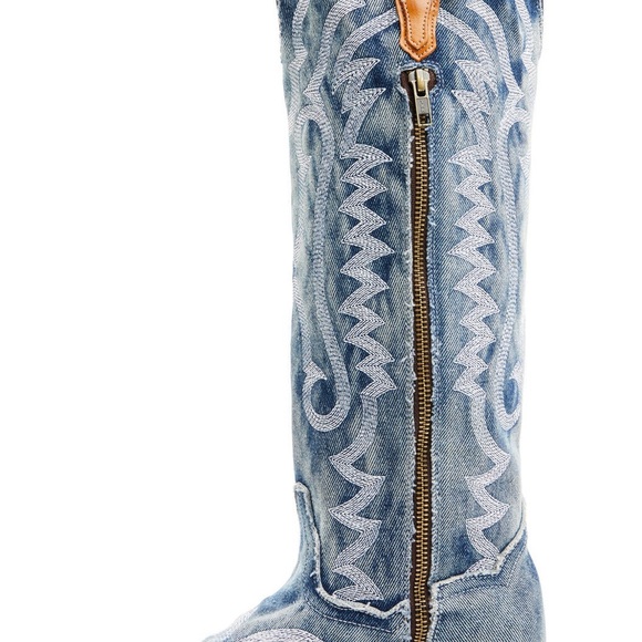 Dan Post Western Blue Embroidered Boot - Picture 3 of 7